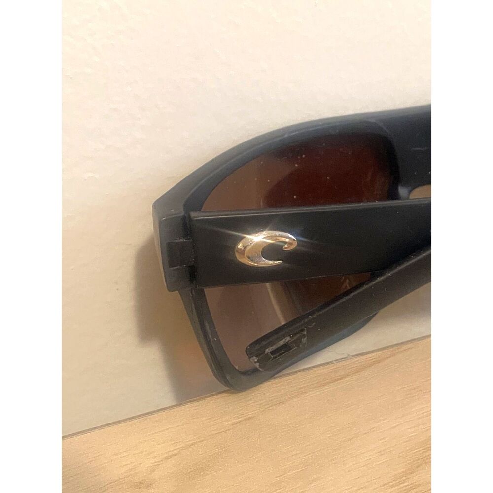 Costa Del Mar Polarized Sunglasses Black Frame Brown Lens Men’s / Unisex - Picture 3 of 7